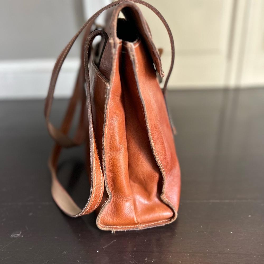 Patricia Nash Tan Leather Shoulder Bag/Briefcase - Picture 2 of 7